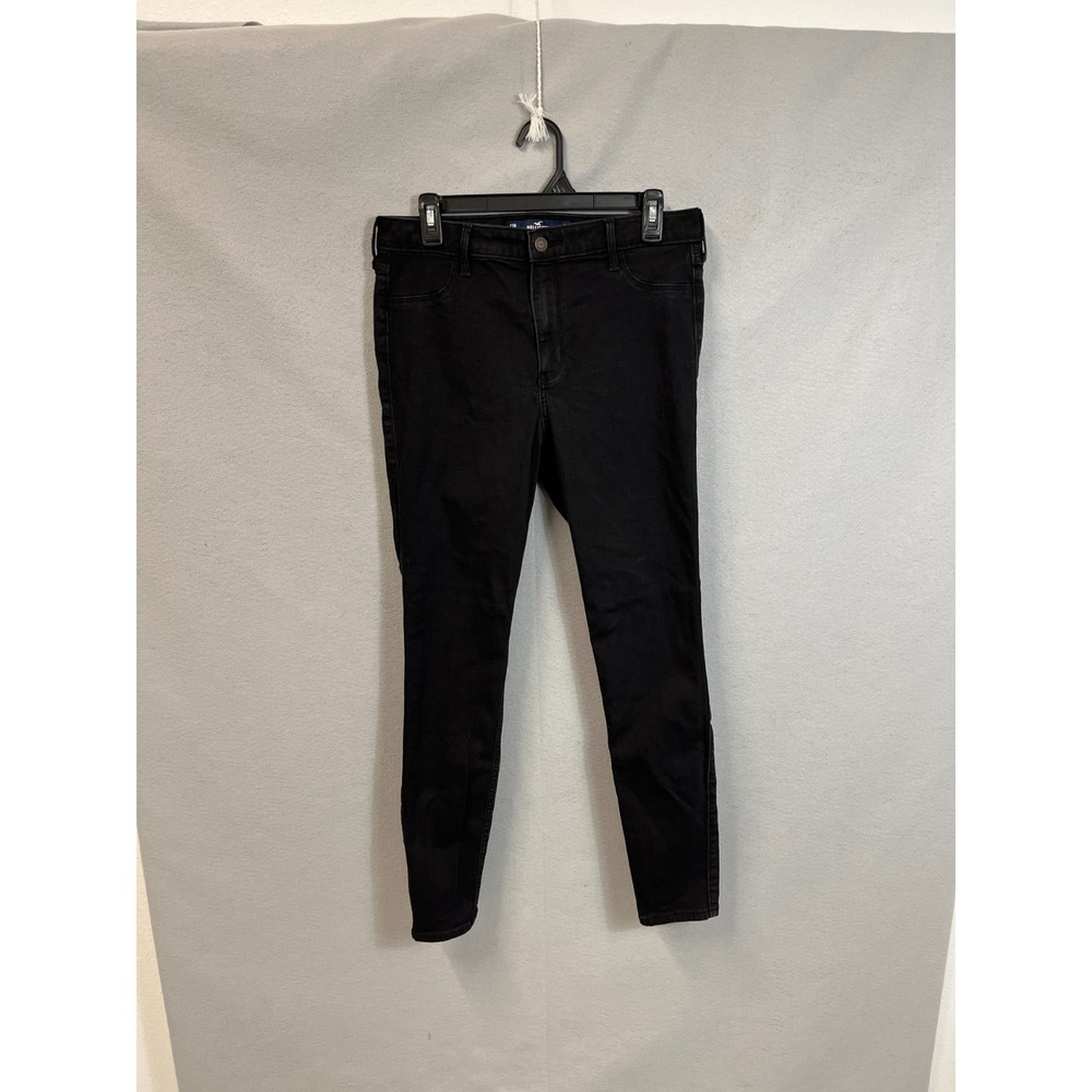 Hollister Jeans Women 13R Black Advanced Stretch Pockets Denim High Rise Jegging